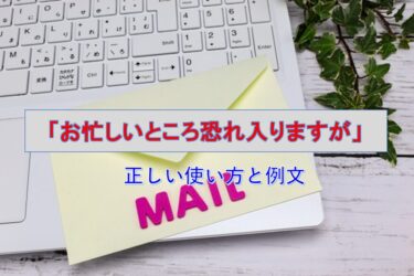「お忙しいところ恐れ入りますが」ビジネスシーンでの正しい使い方と例文